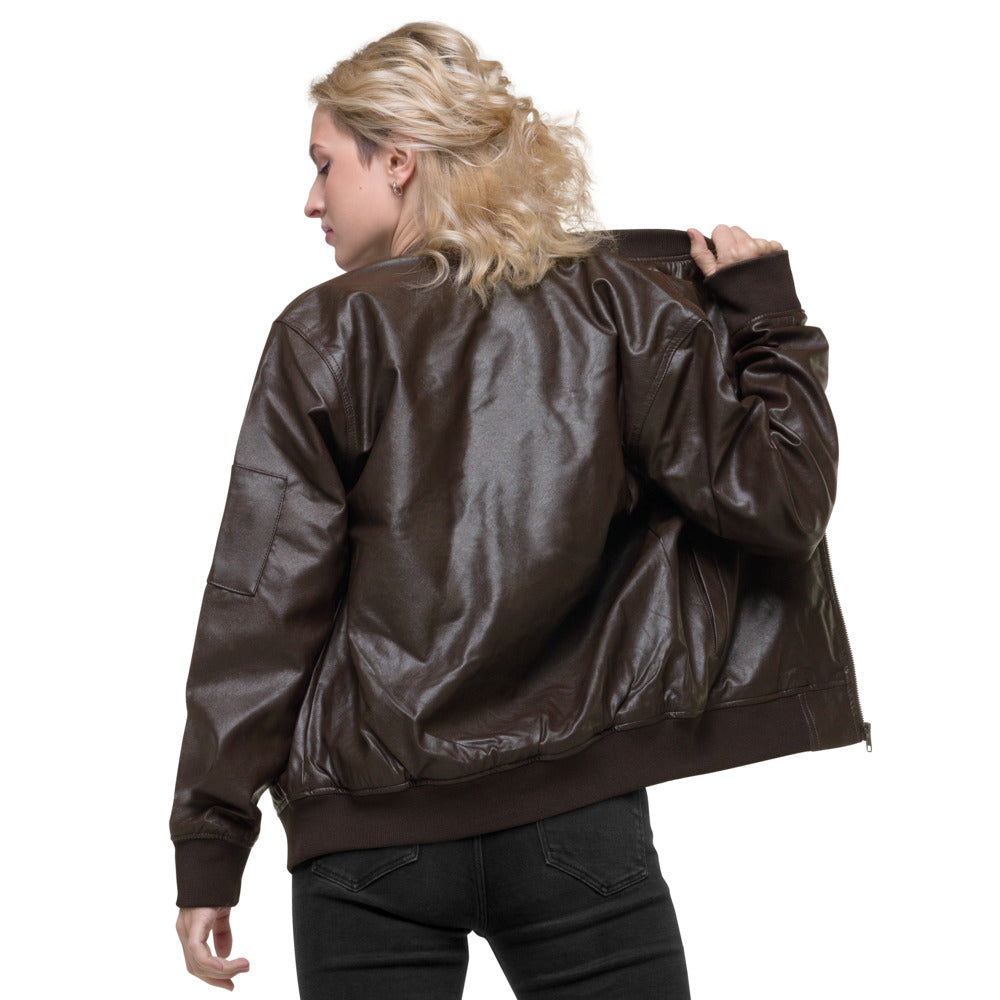 Ghost Dimension Leather Bomber Jacket