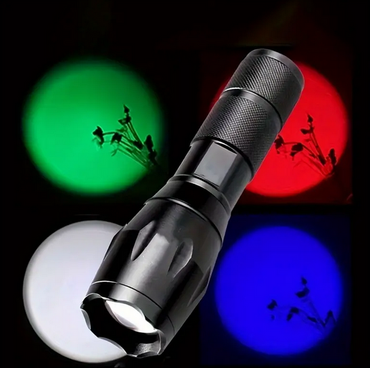 4-Mode Handheld Flashlight – Rechargeable Lithium Battery & USB Cable