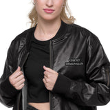 Ghost Dimension Leather Bomber Jacket